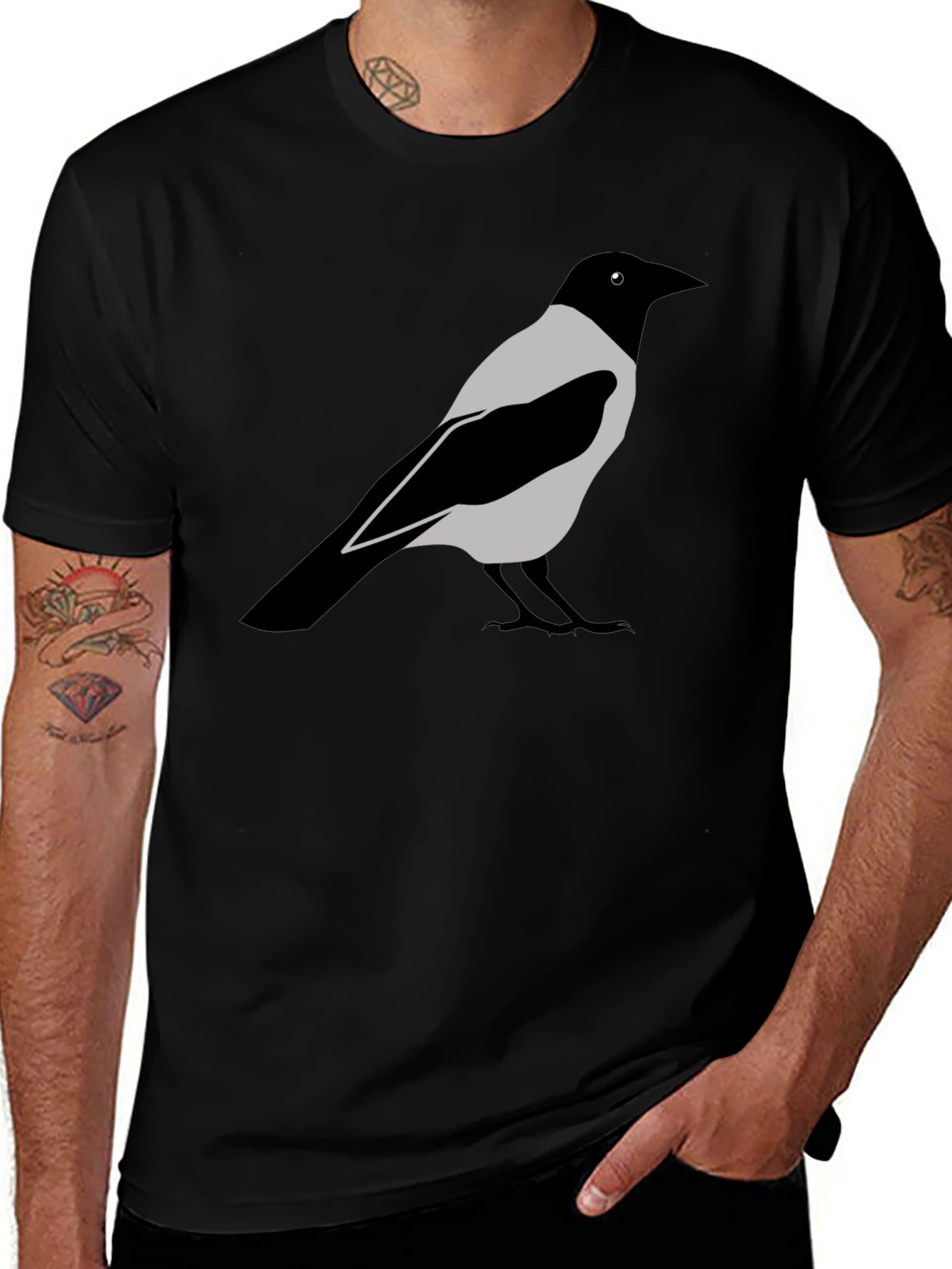 Raven Graphic T-Shirt - Classic Crow Design