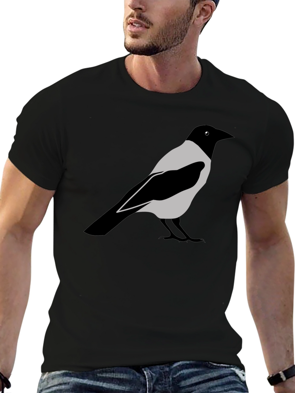 Raven Graphic T-Shirt - Classic Crow Design