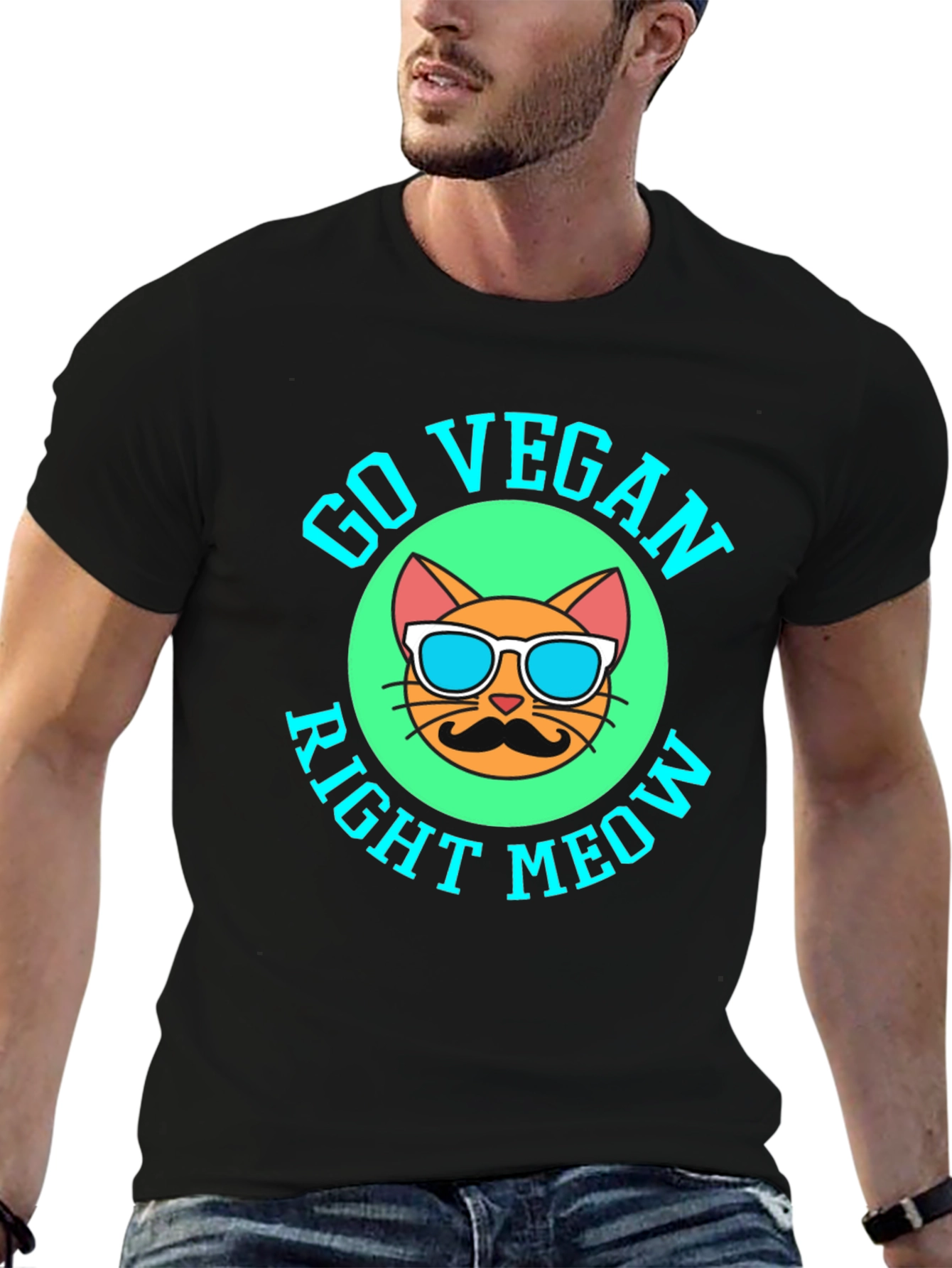 Go Vegan Right Meow T-Shirt