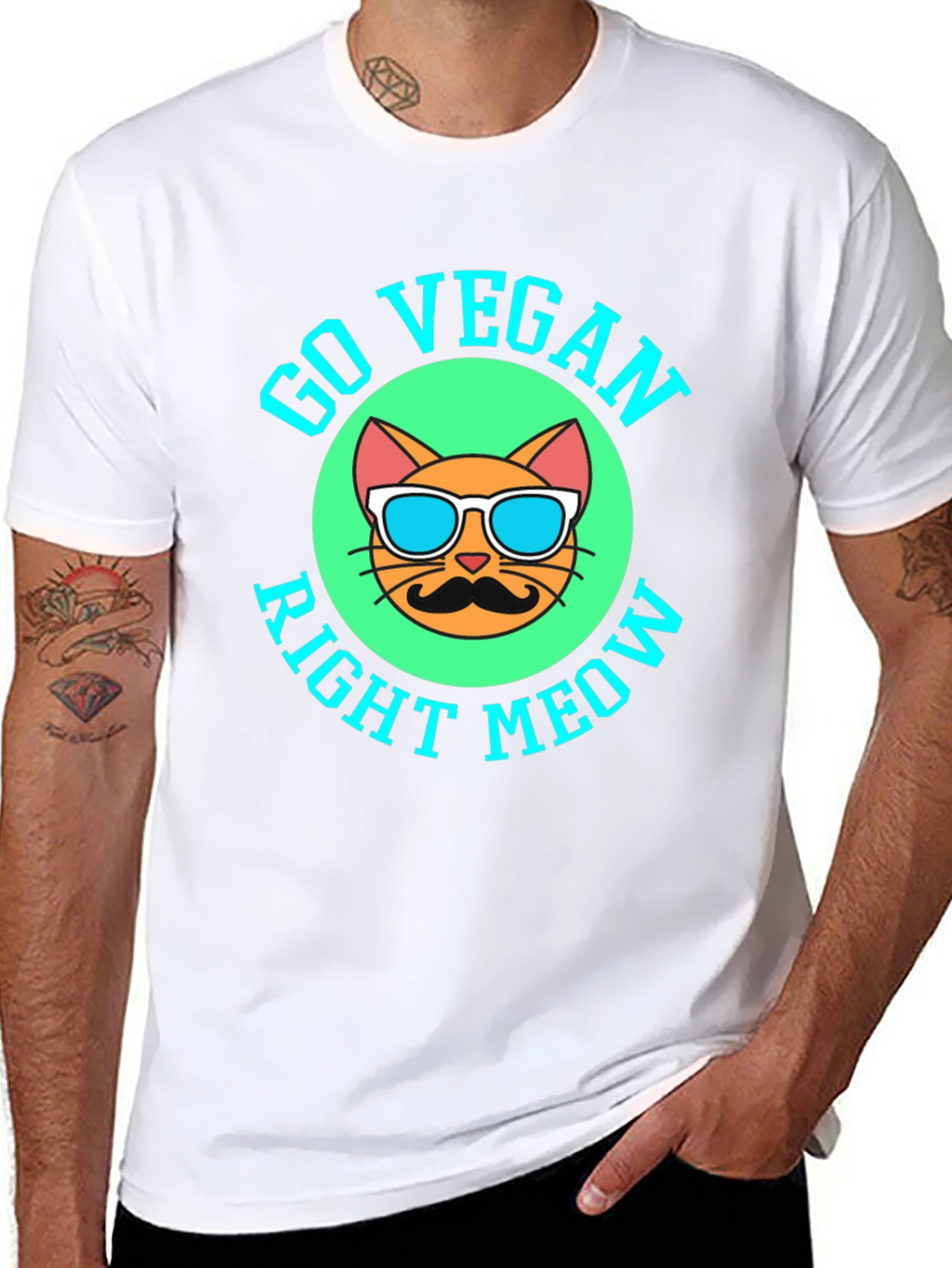 Go Vegan Right Meow T-Shirt