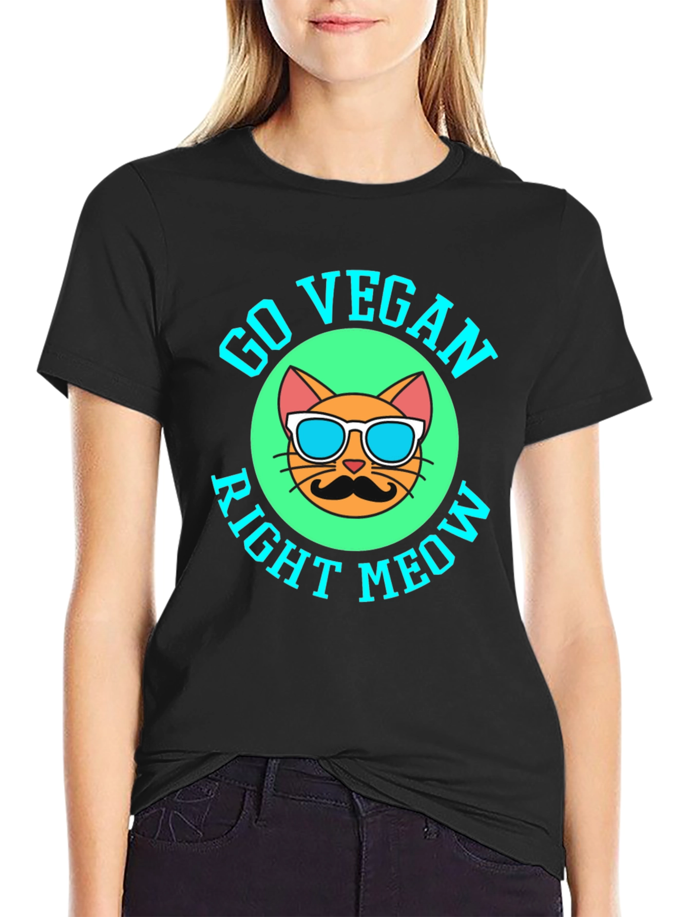 Go Vegan Right Meow T-Shirt