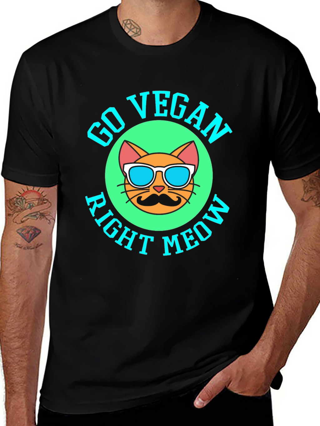 Go Vegan Right Meow T-Shirt