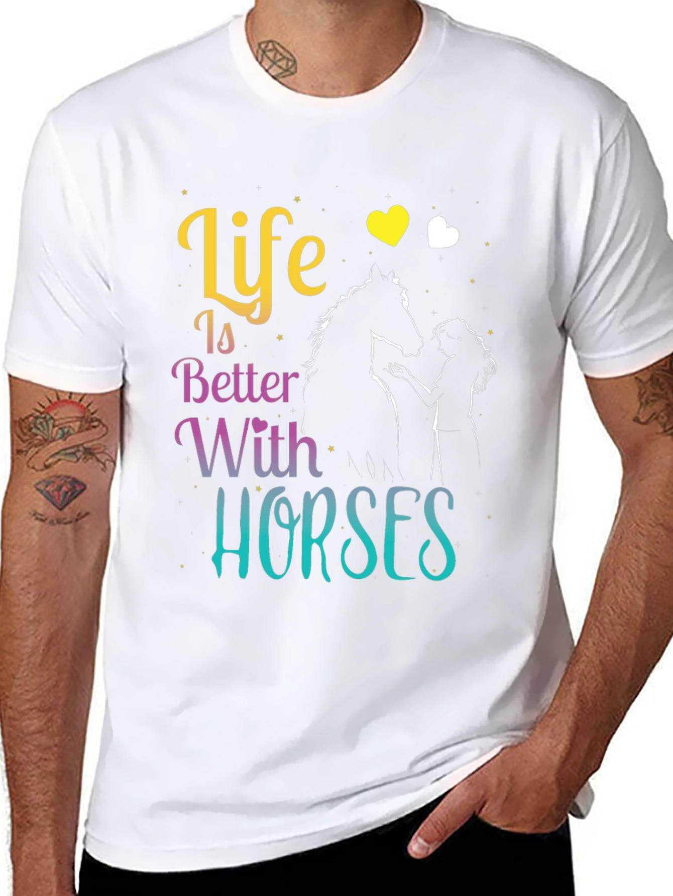 Life is Better with Horses T-Shirt