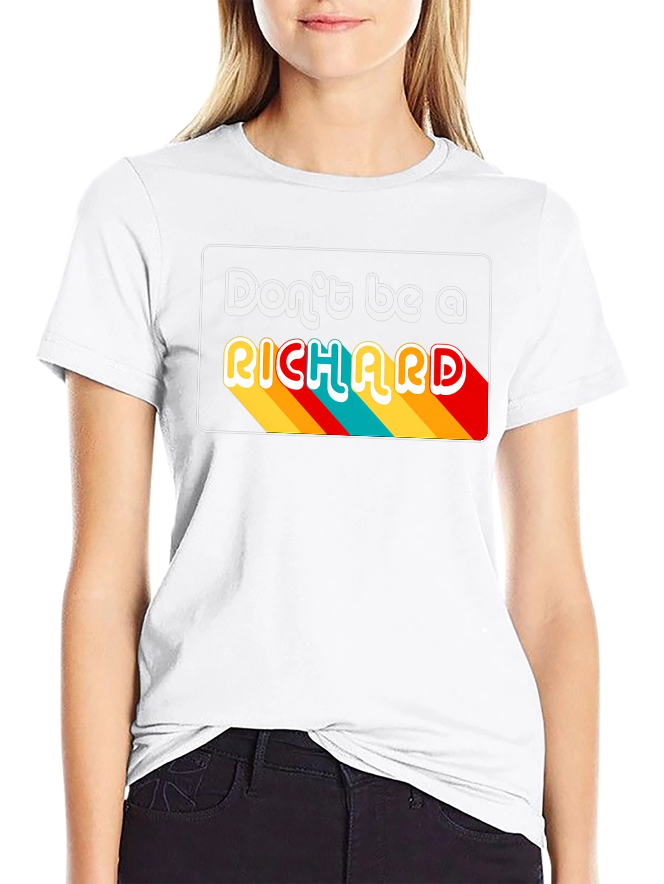 Dont Be A Richard Black Graphic T-Shirt