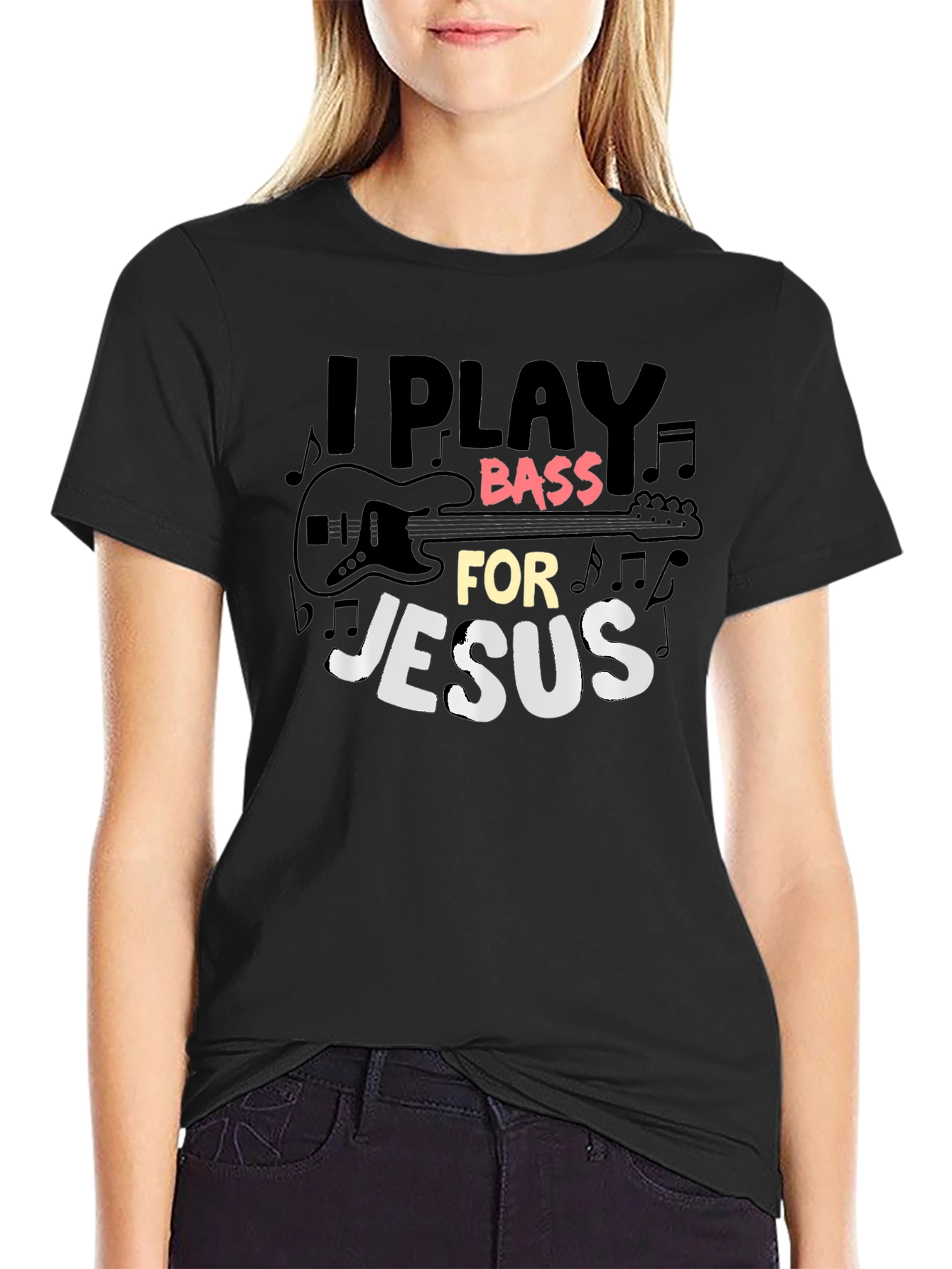 I Play Bass for Jesus Graphic T-Shirt