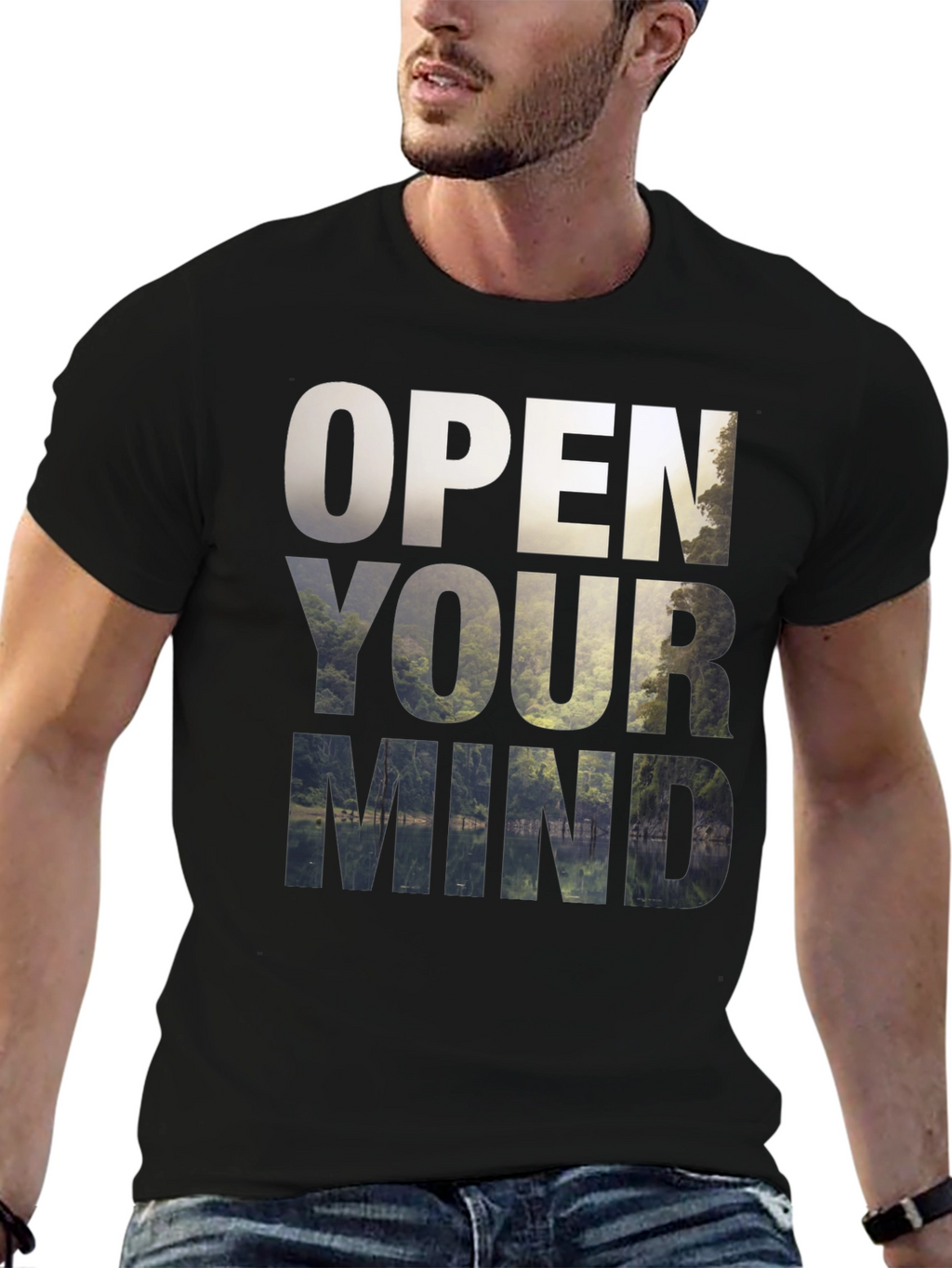 Open Your Mind Graphic Tee - Nature Inspired Design