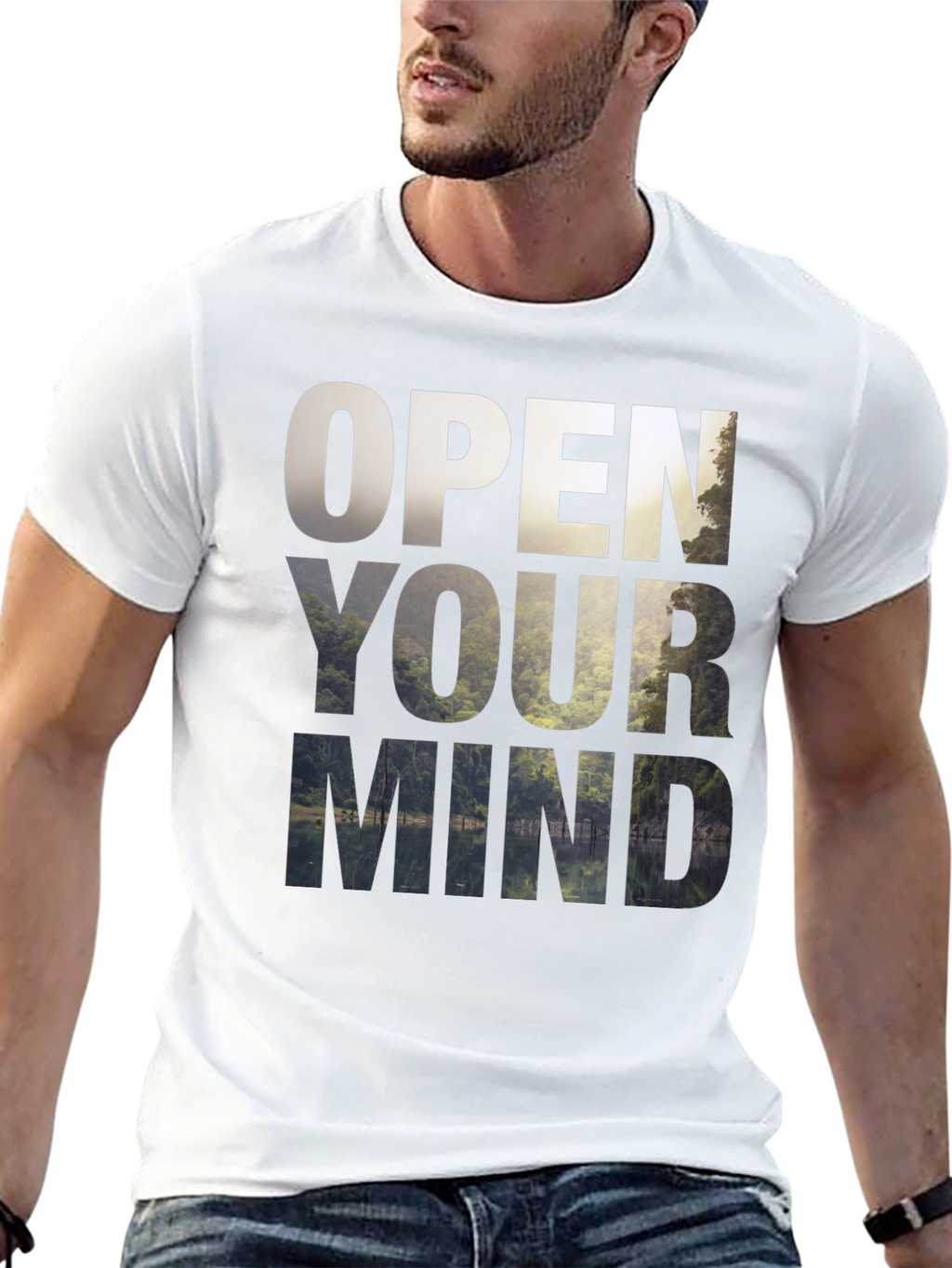 Open Your Mind Graphic Tee - Nature Inspired Design