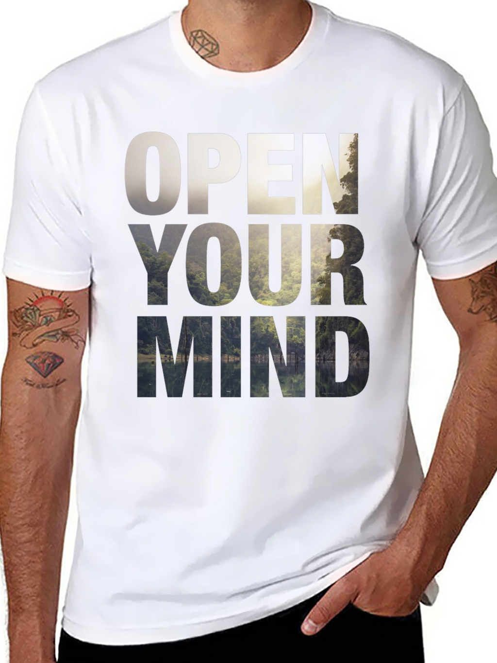 Open Your Mind Graphic Tee - Nature Inspired Design