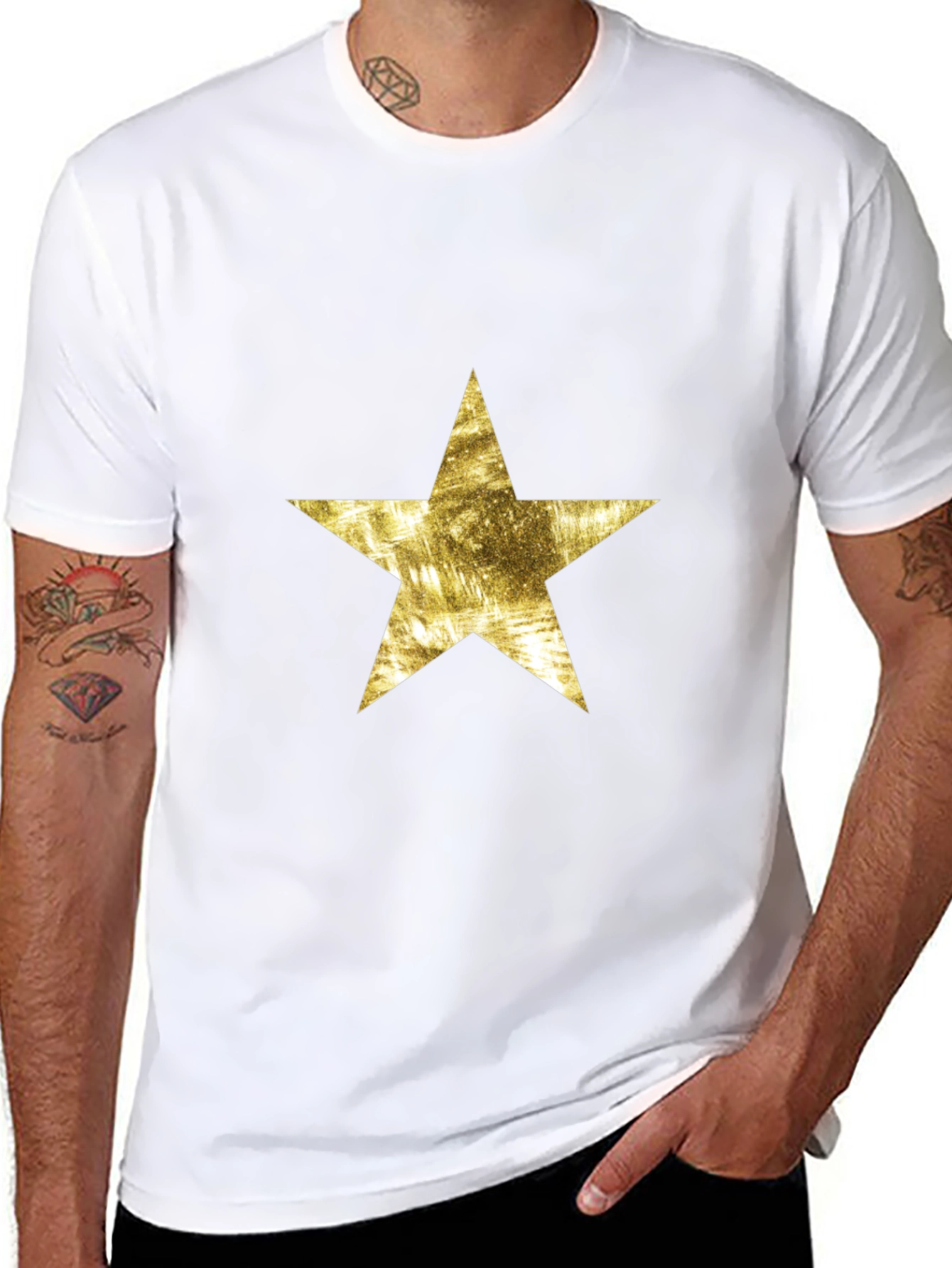 Golden Star Black T-Shirt