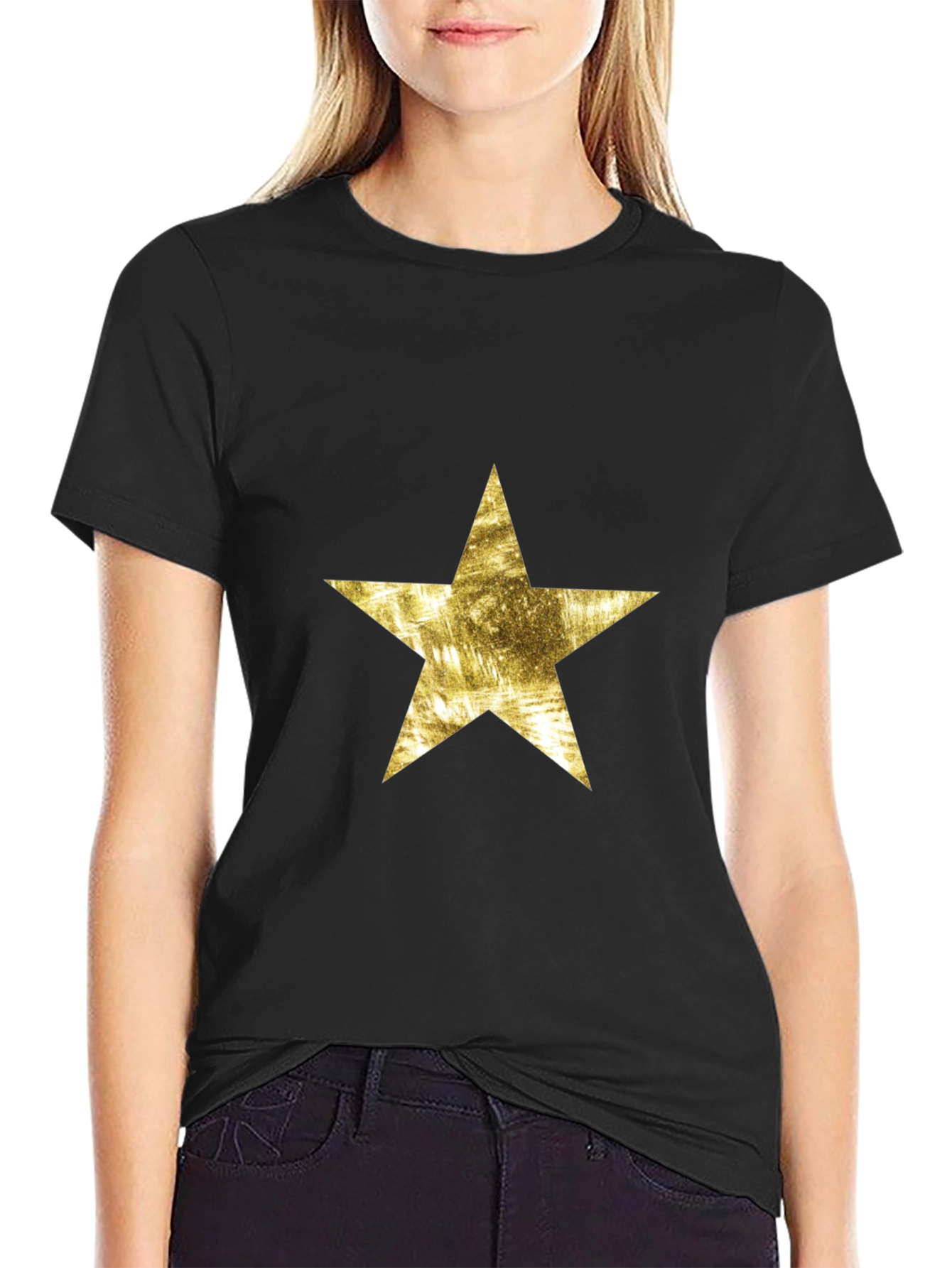 Golden Star Black T-Shirt