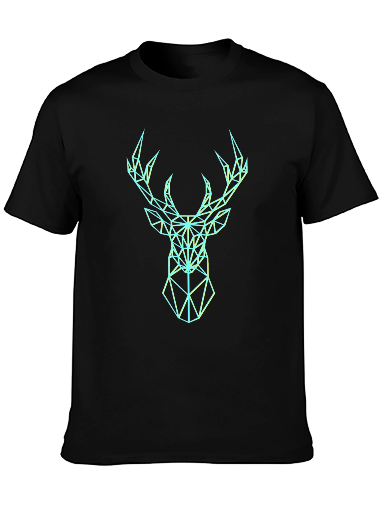 Geometric Deer Graphic Tee - Modern Stag T-Shirt