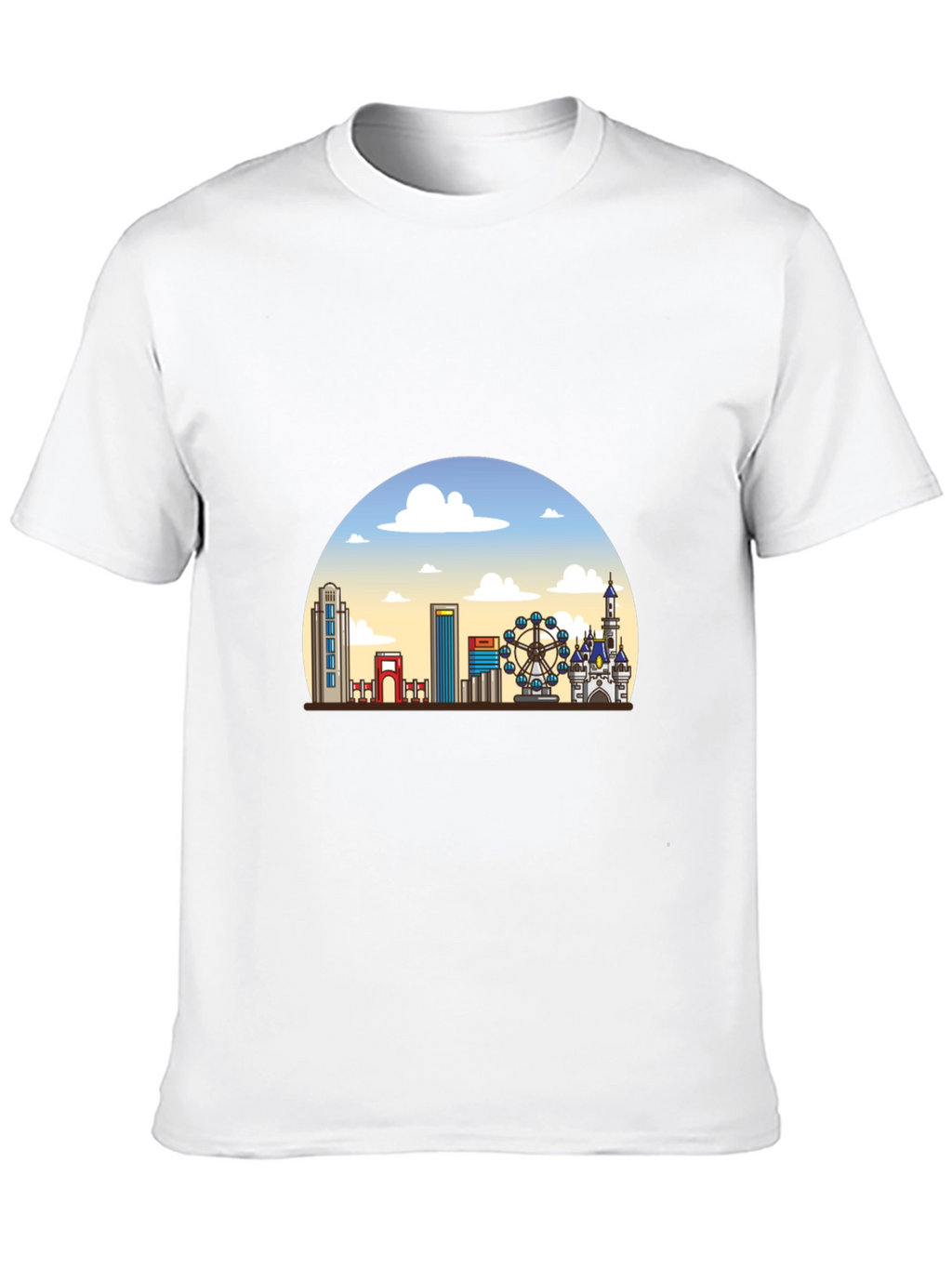 Skyline Graphic T-Shirt - Black Casual Tee