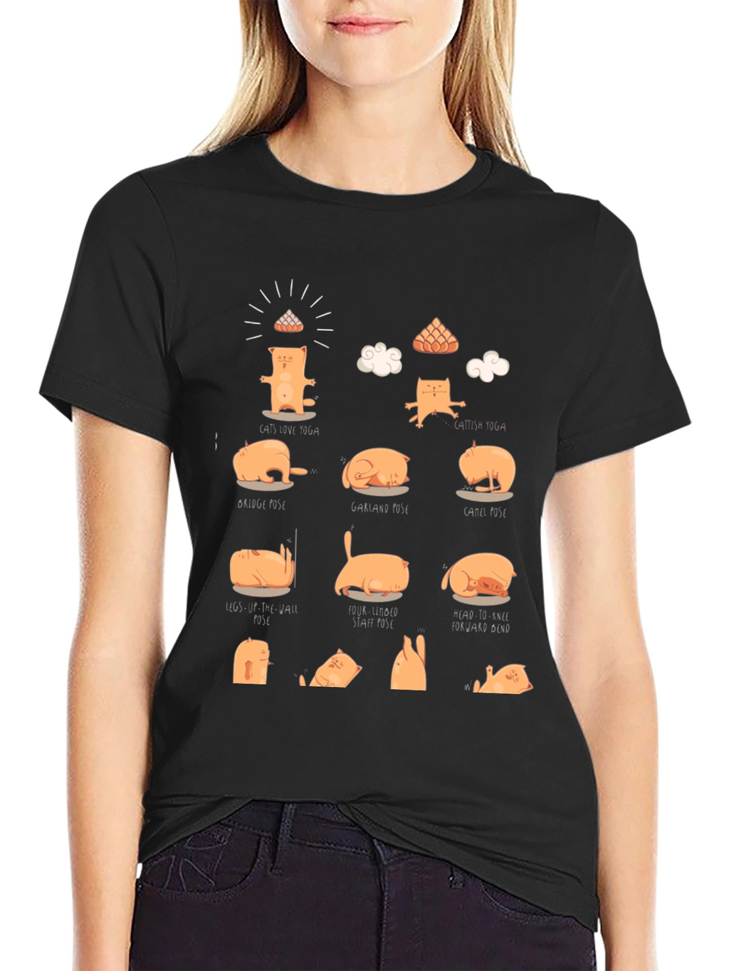 Yoga Cat T-Shirt - Funny Meditation Tee