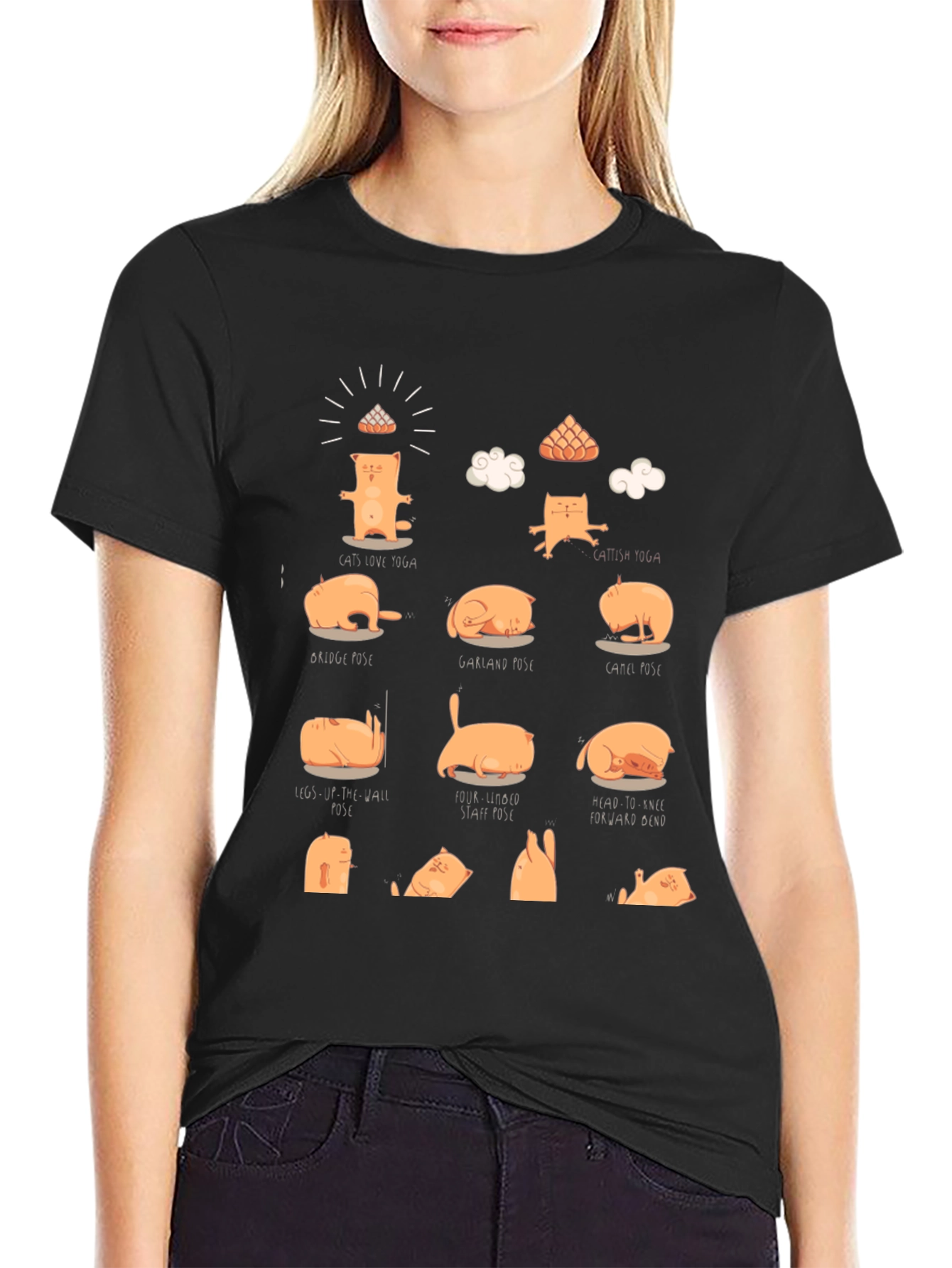Yoga Cat T-Shirt - Funny Meditation Tee