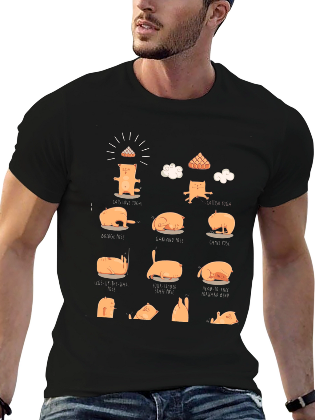 Yoga Cat T-Shirt - Funny Meditation Tee