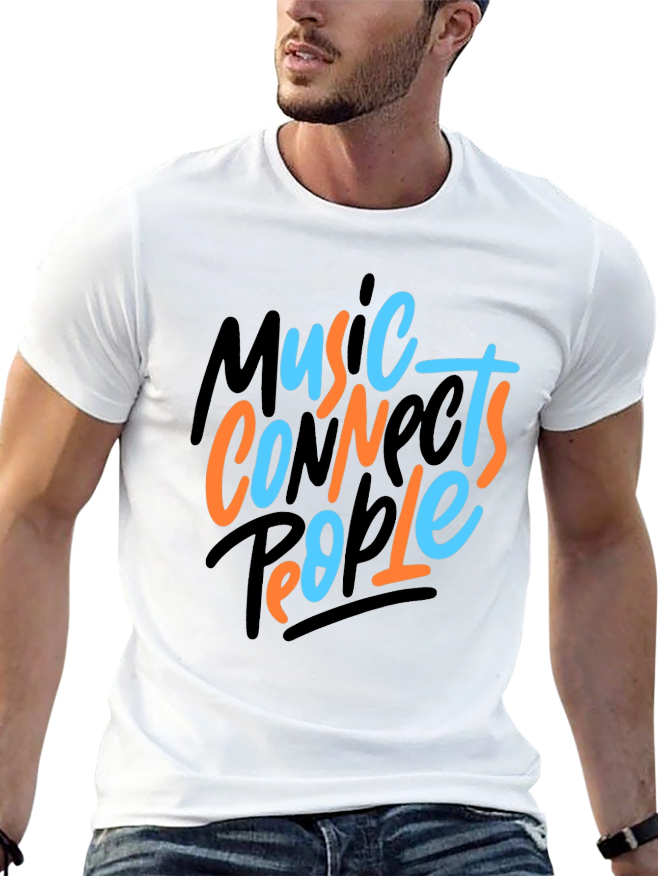 Music Connects People Graphic Tee - Black