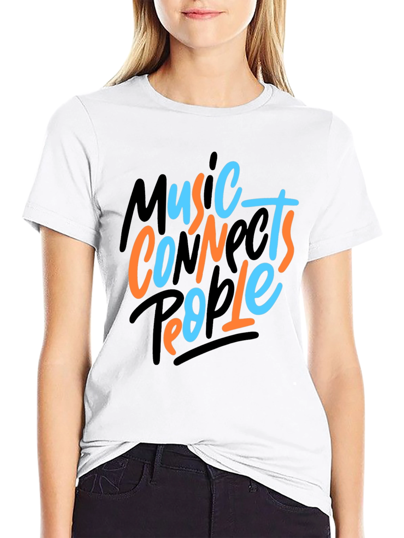 Music Connects People Graphic Tee - Black