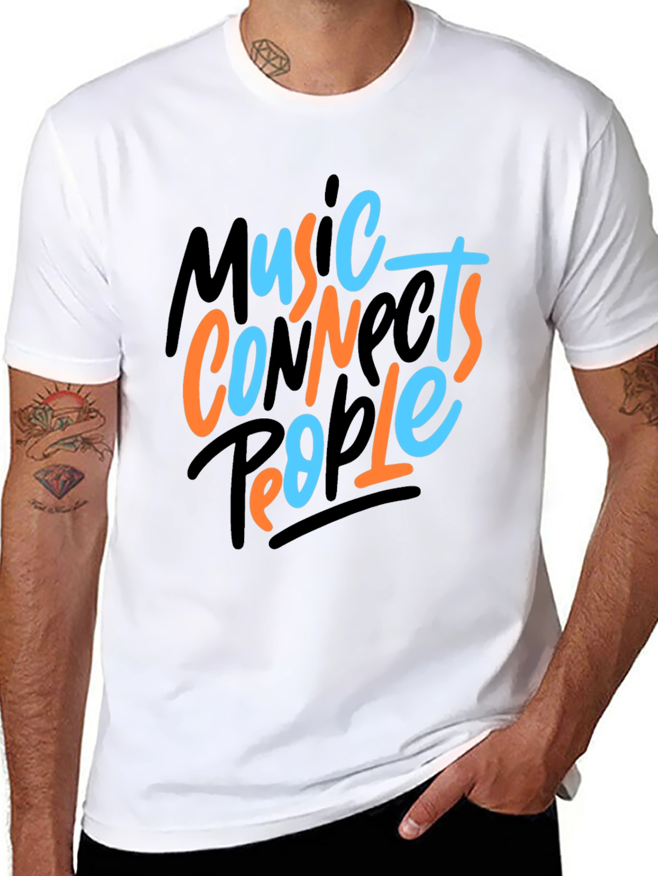 Music Connects People Graphic Tee - Black