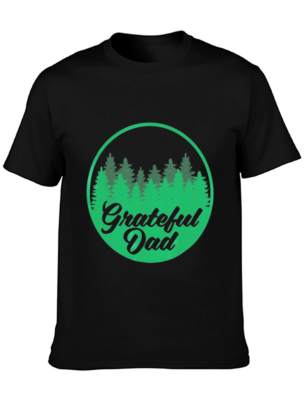 Grateful Dad Forest Graphic Tee - Black