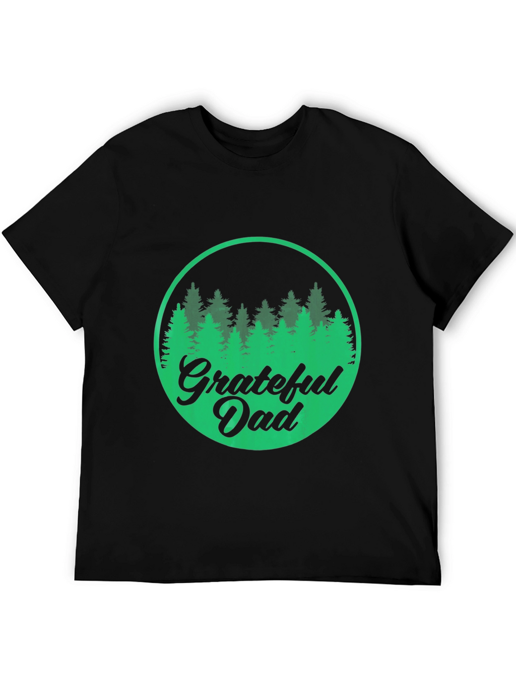 Grateful Dad Forest Graphic Tee - Black