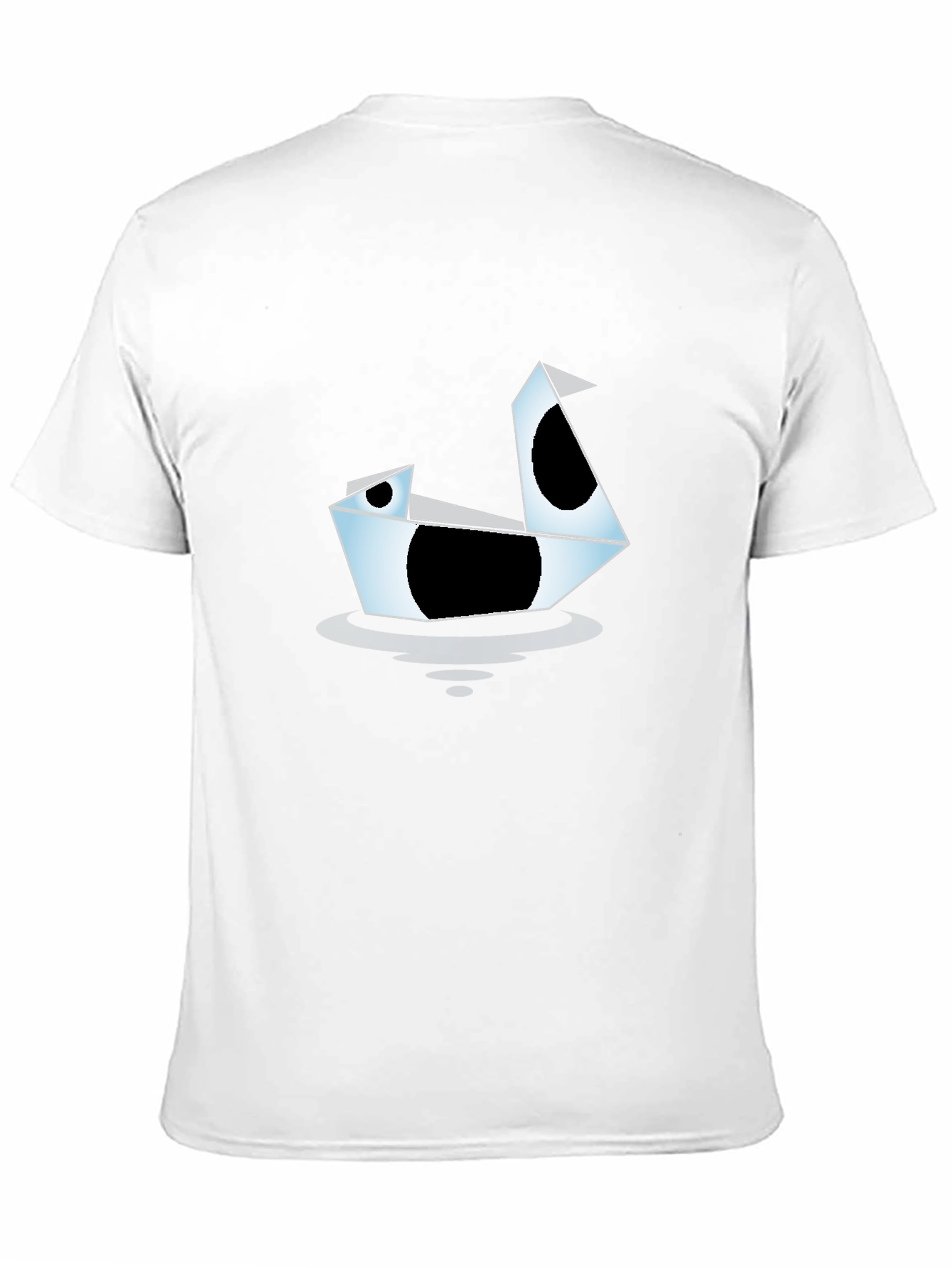 Origami Swan Graphic Tee - Modern Black T-Shirt