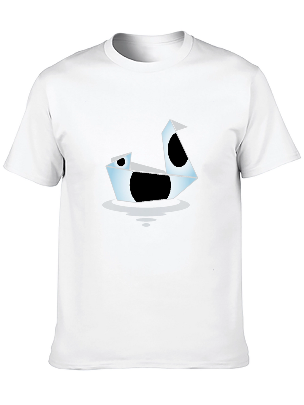 Origami Swan Graphic Tee - Modern Black T-Shirt