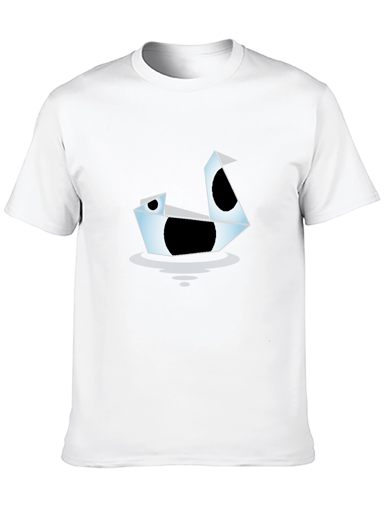 Origami Swan Graphic Tee - Modern Black T-Shirt