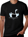 Origami Swan Graphic Tee - Modern Black T-Shirt