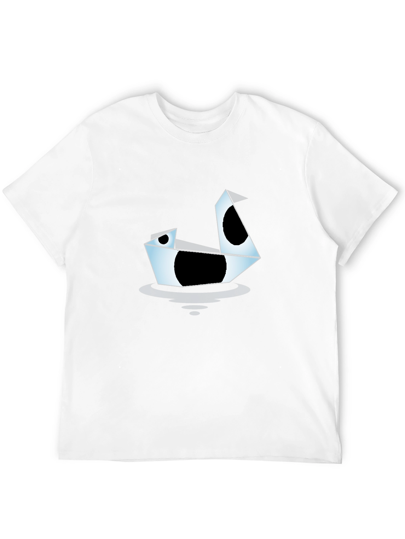 Origami Swan Graphic Tee - Modern Black T-Shirt