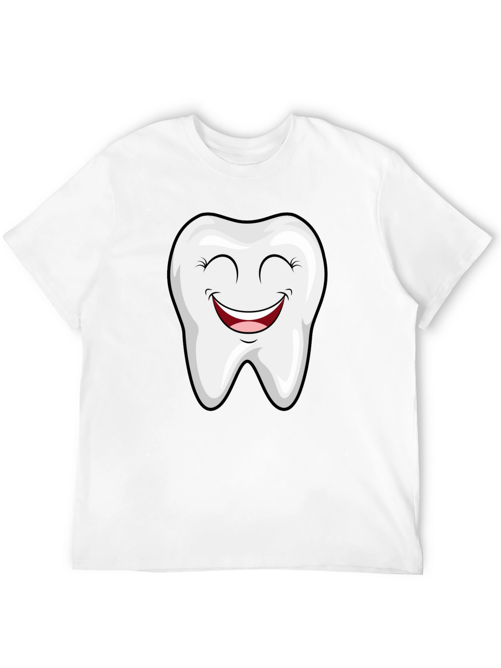 Smiling Tooth Graphic Tee - Black Cotton T-Shirt