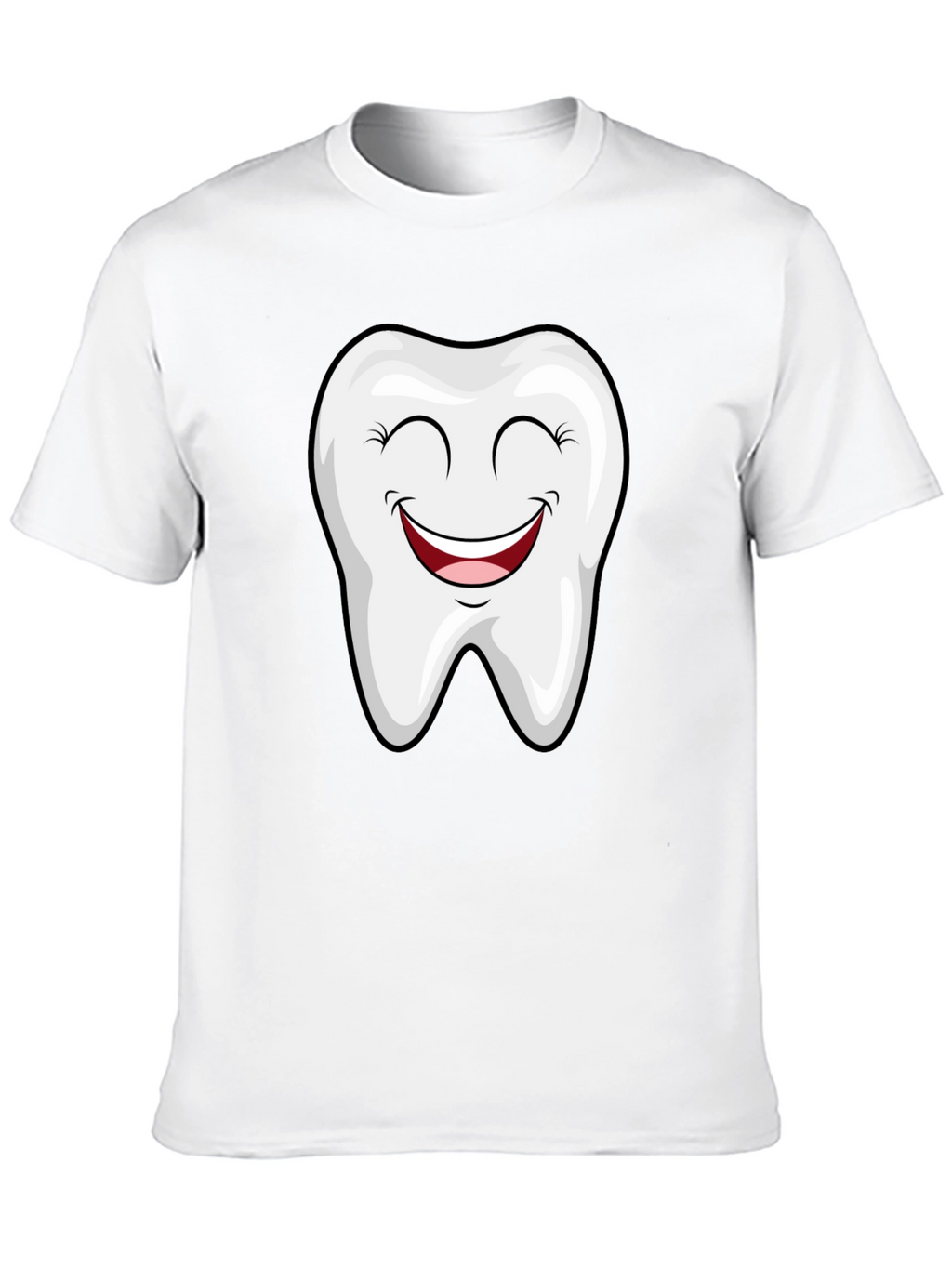 Smiling Tooth Graphic Tee - Black Cotton T-Shirt