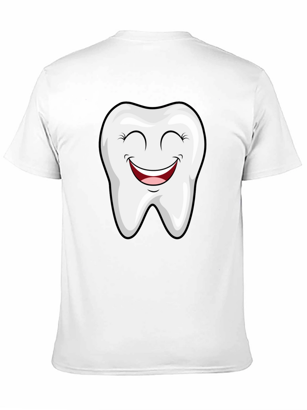 Smiling Tooth Graphic Tee - Black Cotton T-Shirt