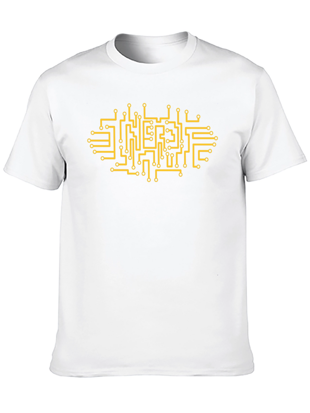 Circuit Board Graphic Tee - Black Cotton Blend T-Shirt