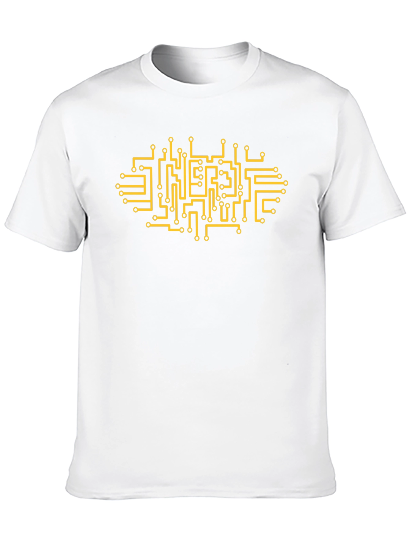 Circuit Board Graphic Tee - Black Cotton Blend T-Shirt