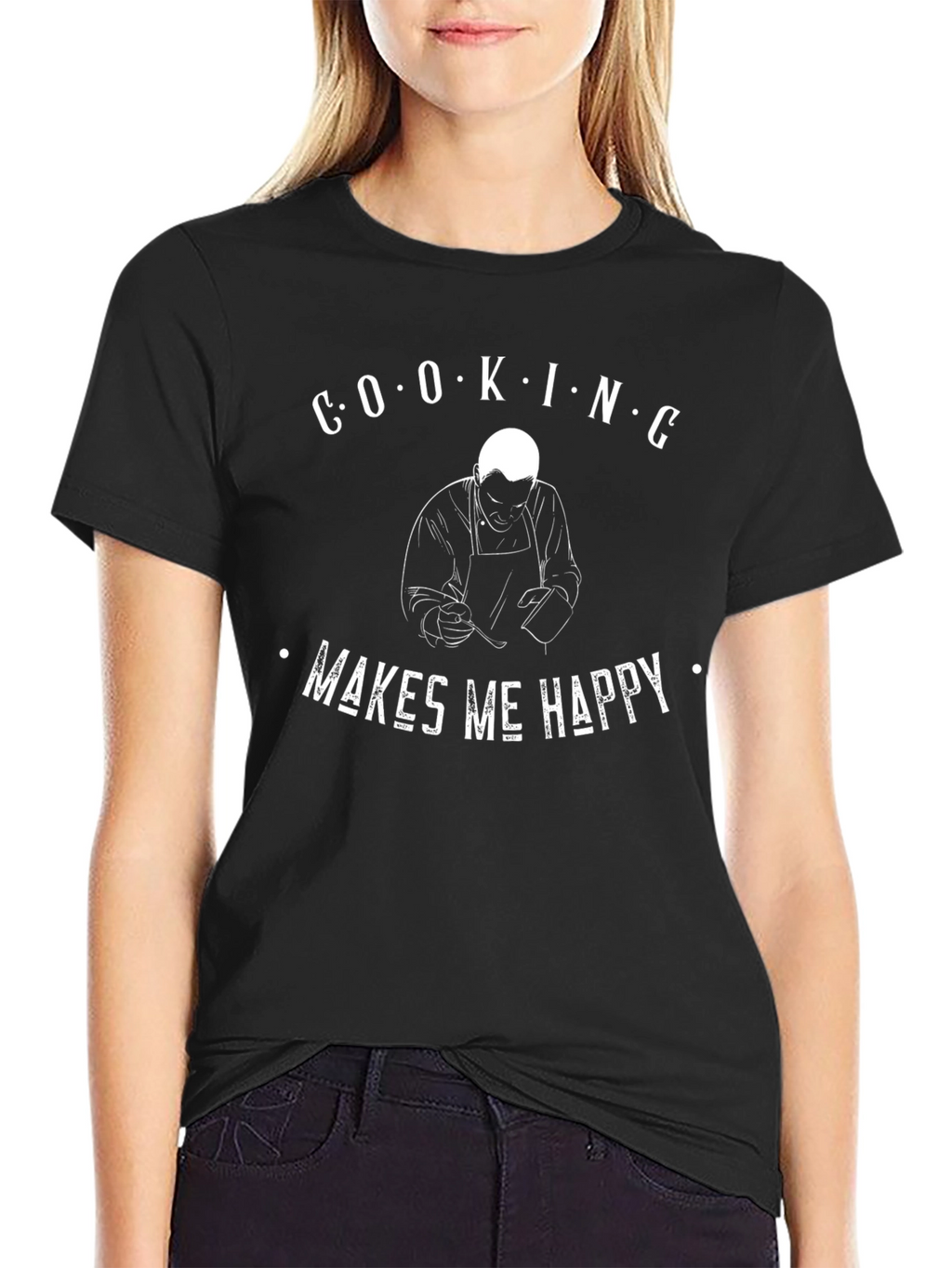 Cooking Makes Me Happy Graphic Tee