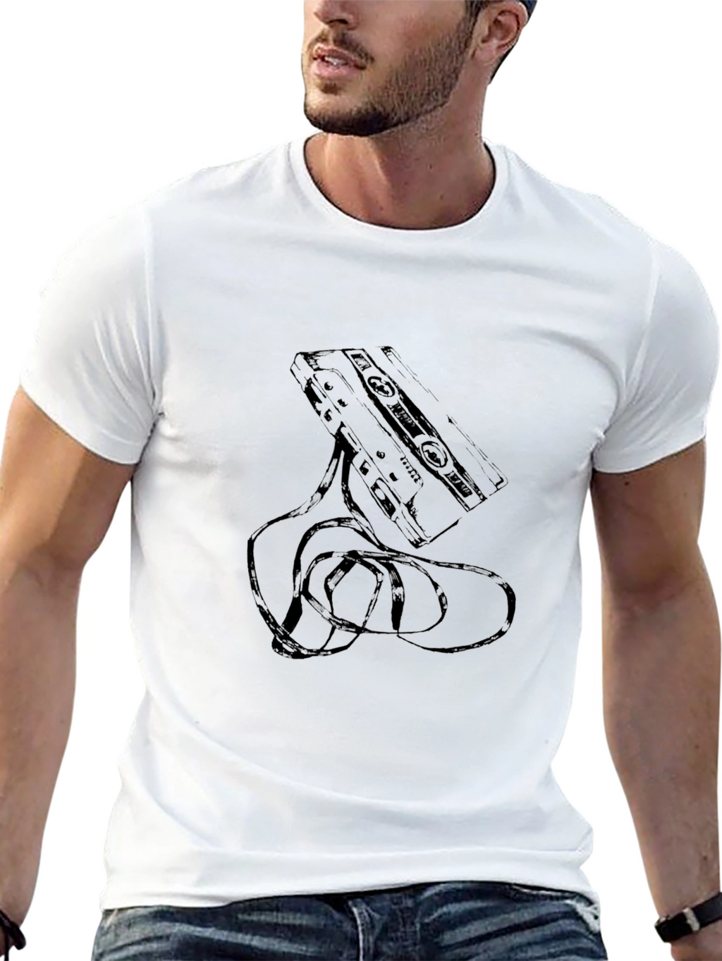 Retro Cassette Tape Graphic T-Shirt - Classic Style
