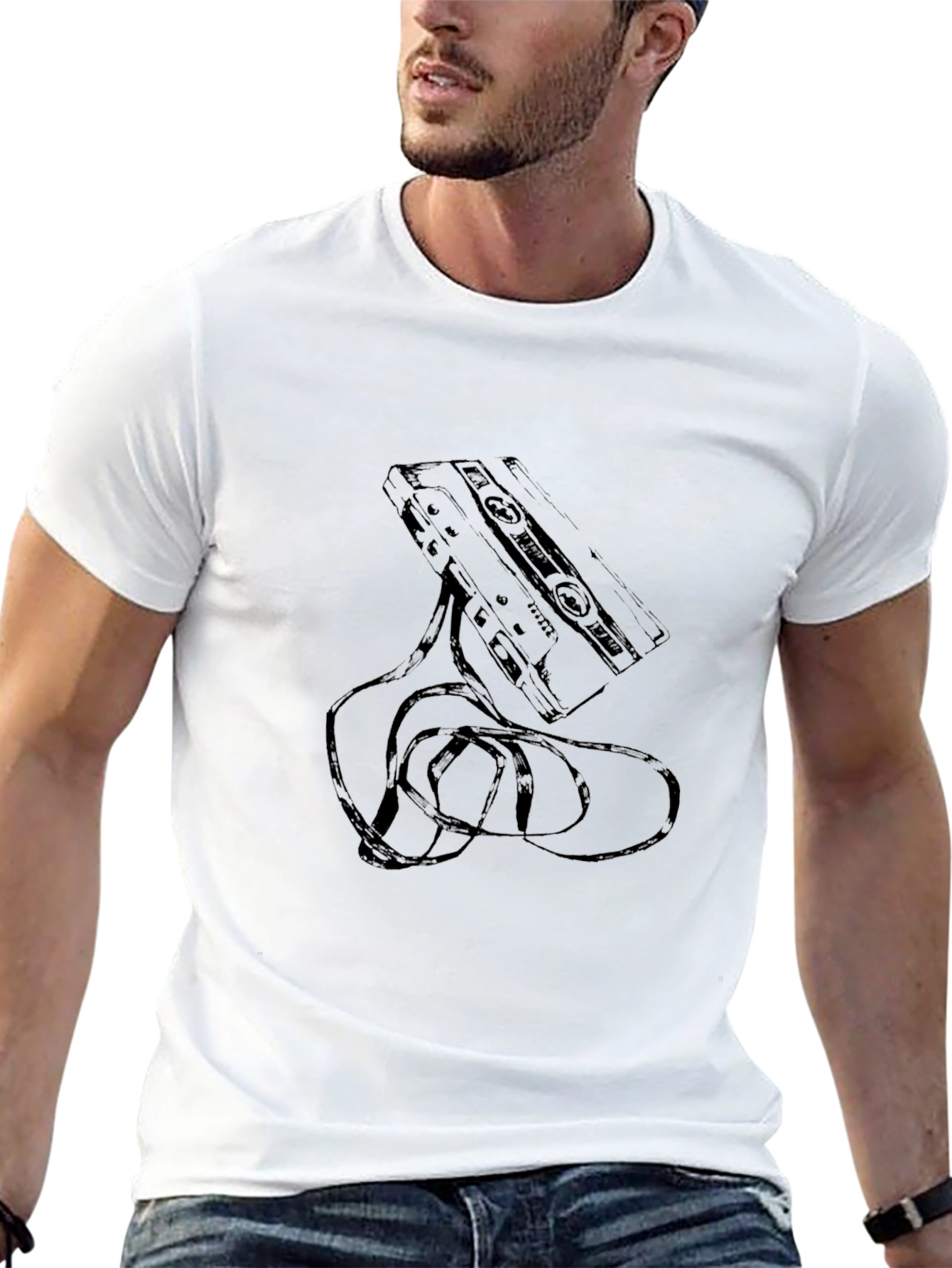Retro Cassette Tape Graphic T-Shirt - Classic Style