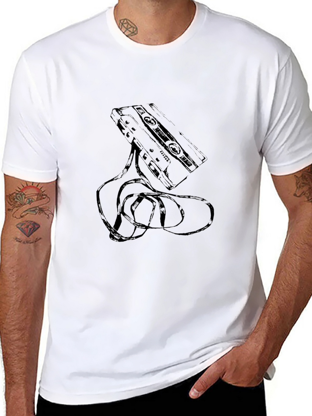Retro Cassette Tape Graphic T-Shirt - Classic Style