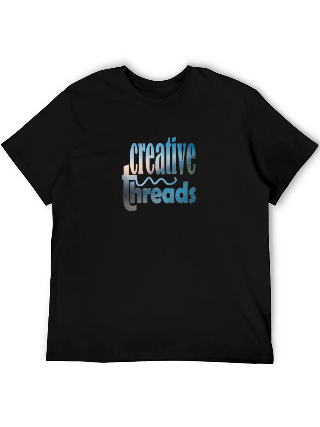Creative Threads Graphic Tee - Black Cotton Blend