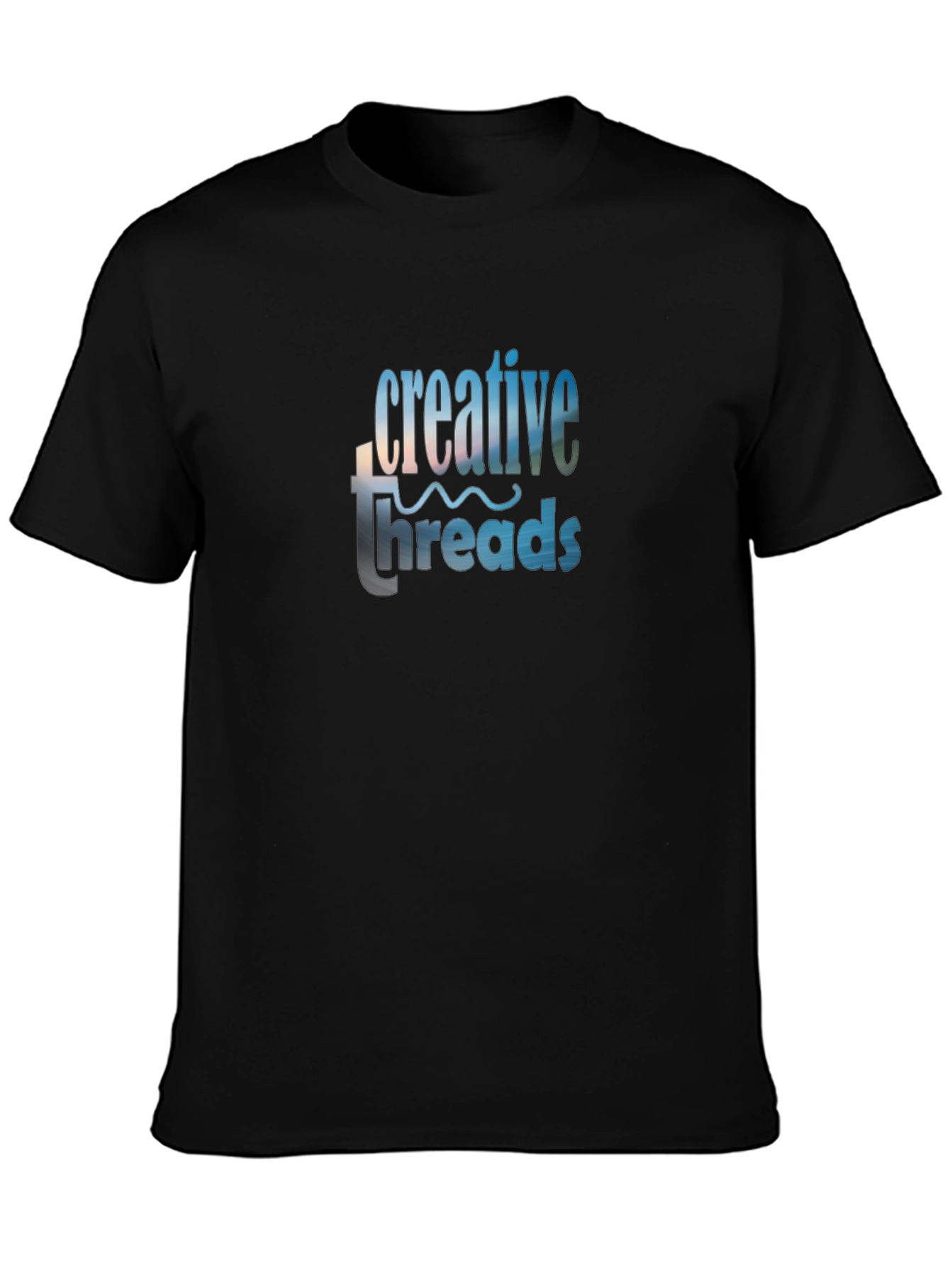 Creative Threads Graphic Tee - Black Cotton Blend