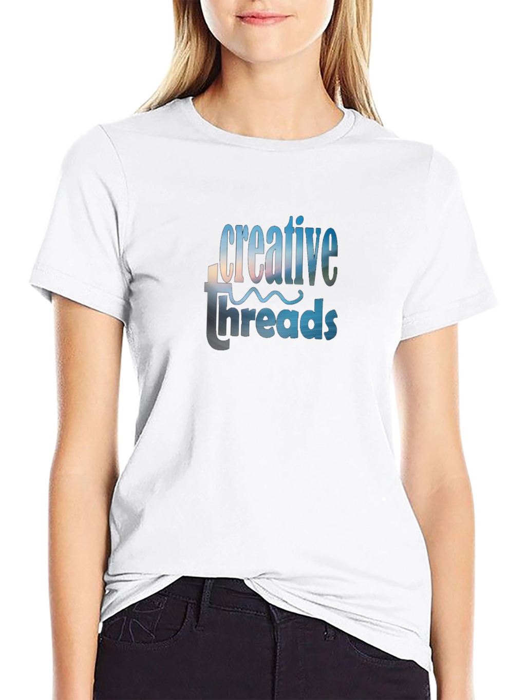 Creative Threads Graphic Tee - Black Cotton Blend