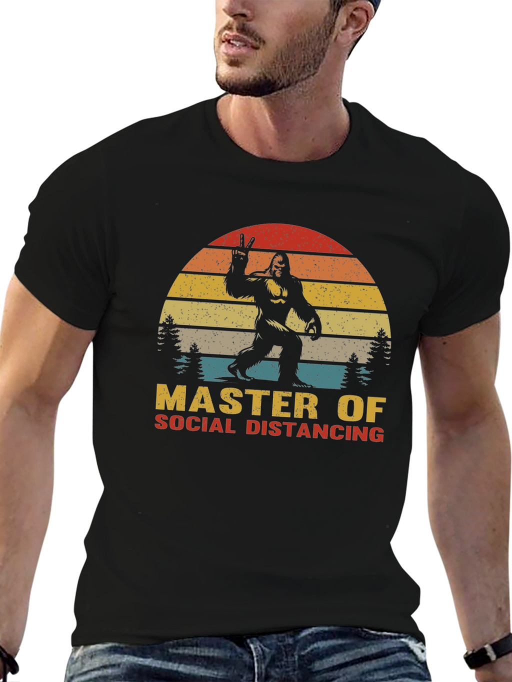 Master of Social Distancing Bigfoot T-Shirt