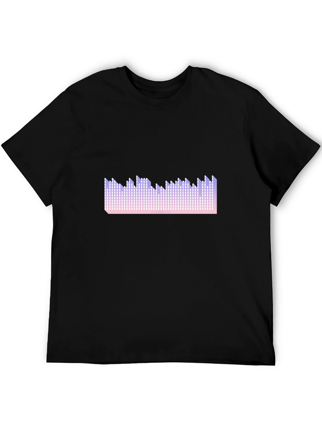 Pixel Wave Graphic Tee - Trendy Design