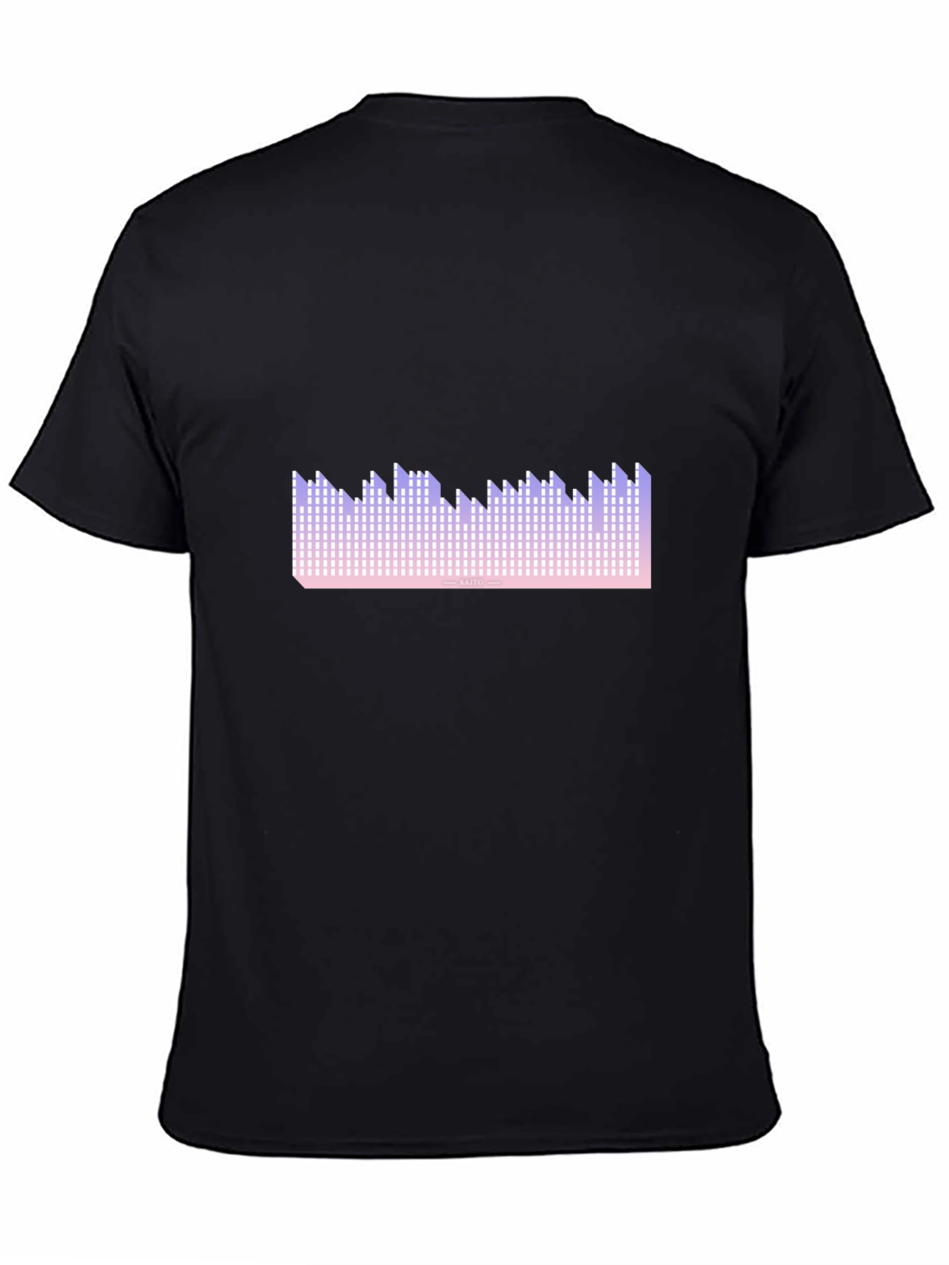 Pixel Wave Graphic Tee - Trendy Design