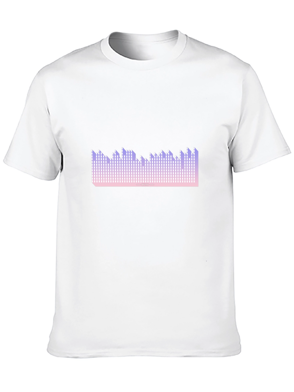 Pixel Wave Graphic Tee - Trendy Design