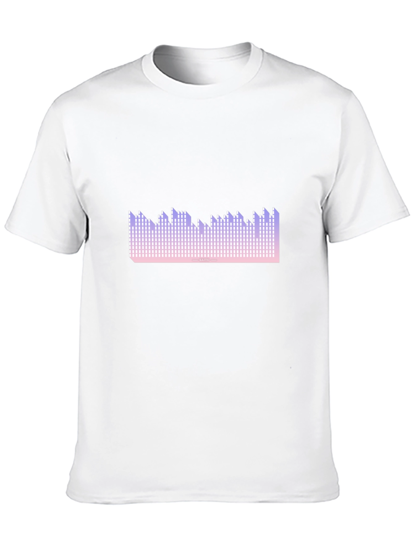 Pixel Wave Graphic Tee - Trendy Design