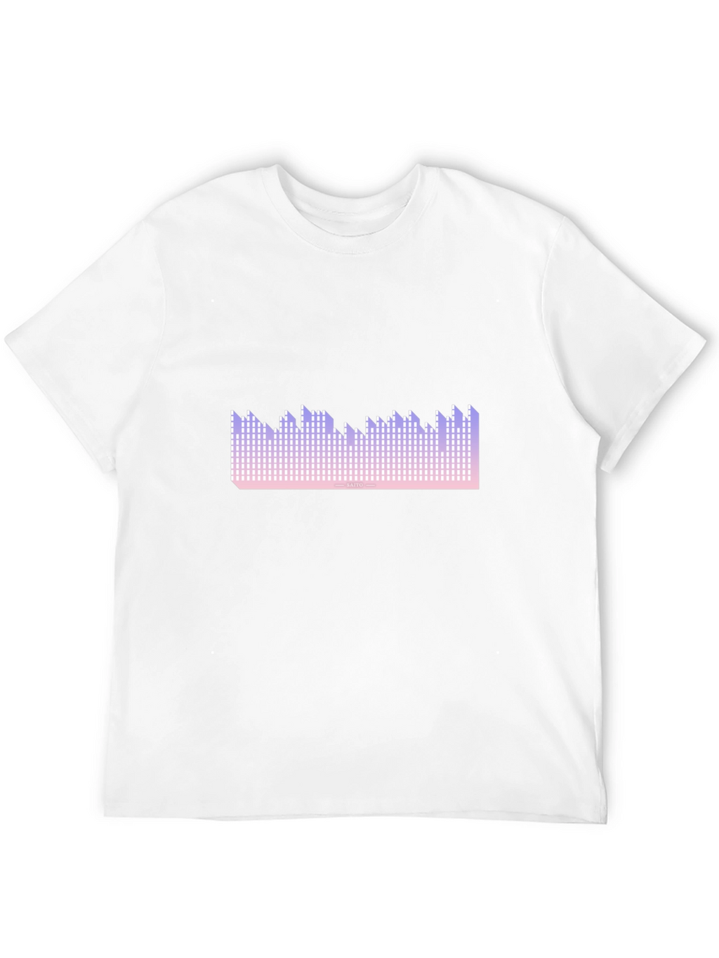 Pixel Wave Graphic Tee - Trendy Design