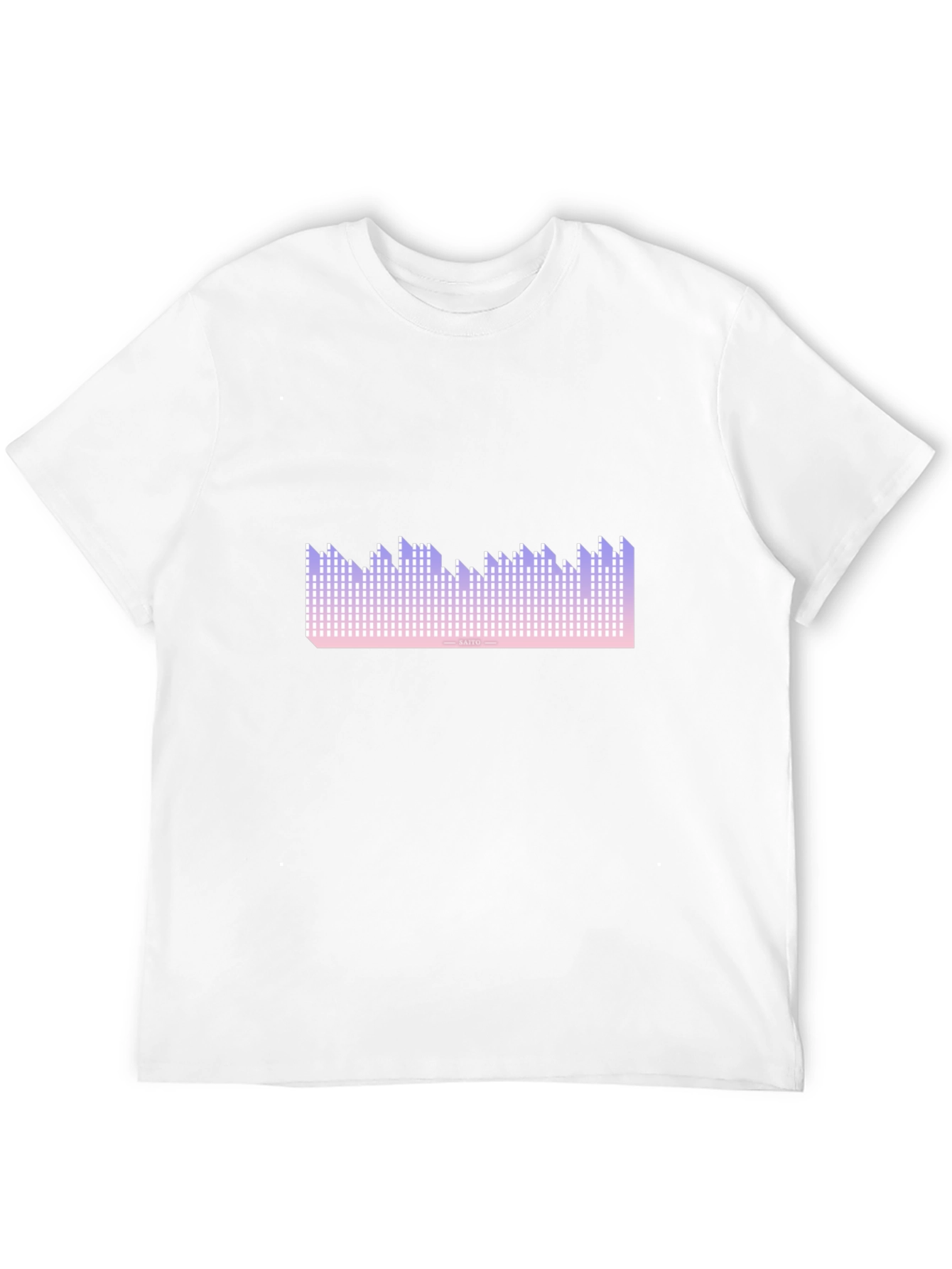 Pixel Wave Graphic Tee - Trendy Design