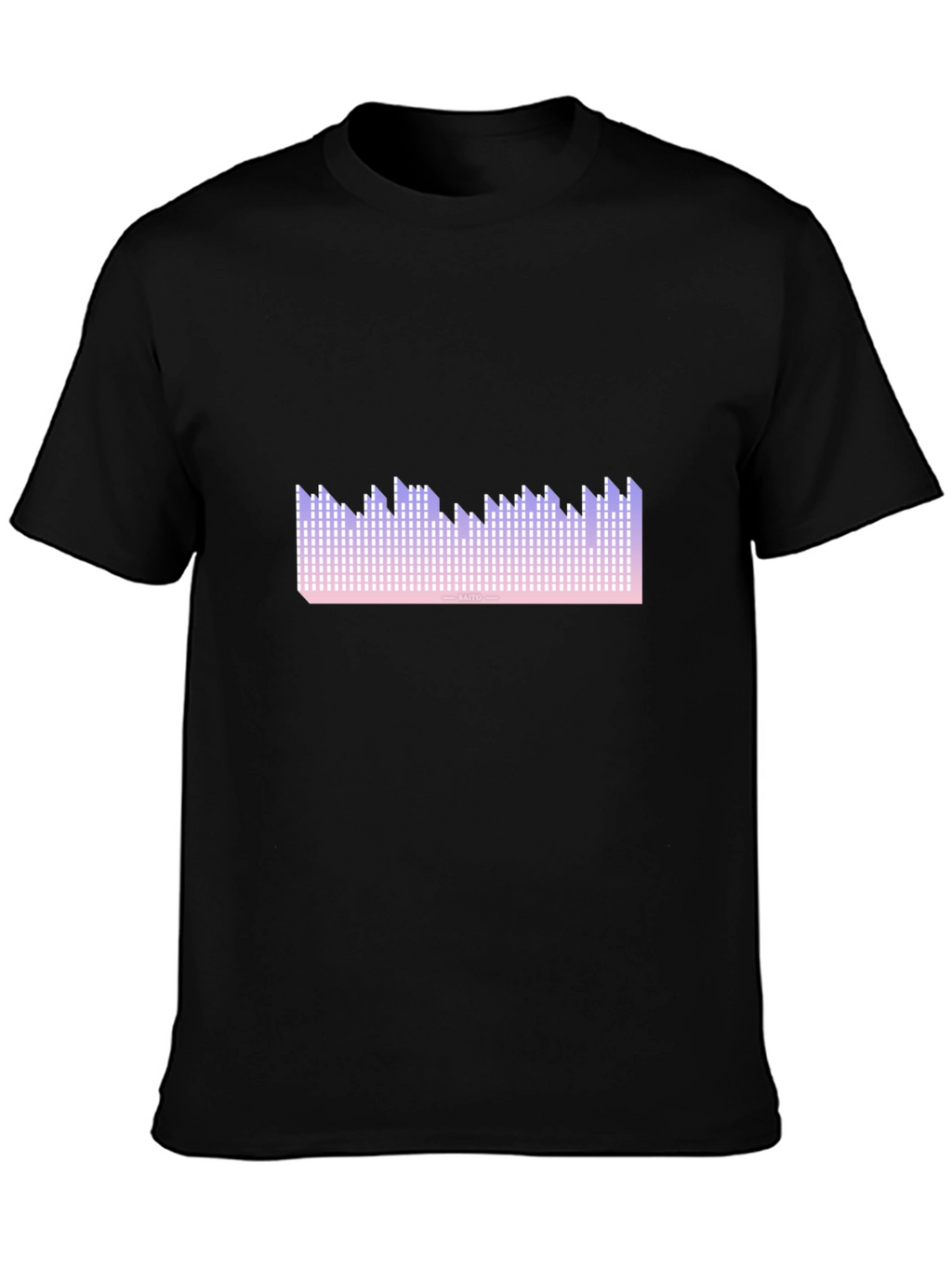 Pixel Wave Graphic Tee - Trendy Design