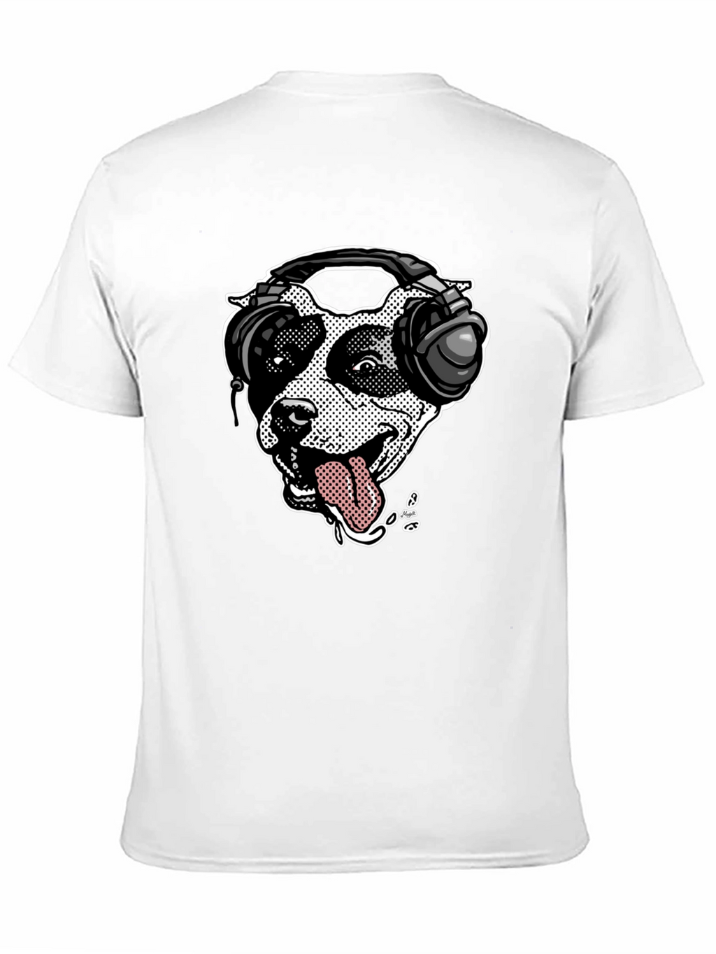 Dog with Headphones Graphic T-Shirt